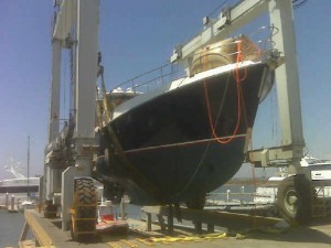 Yacht is raised